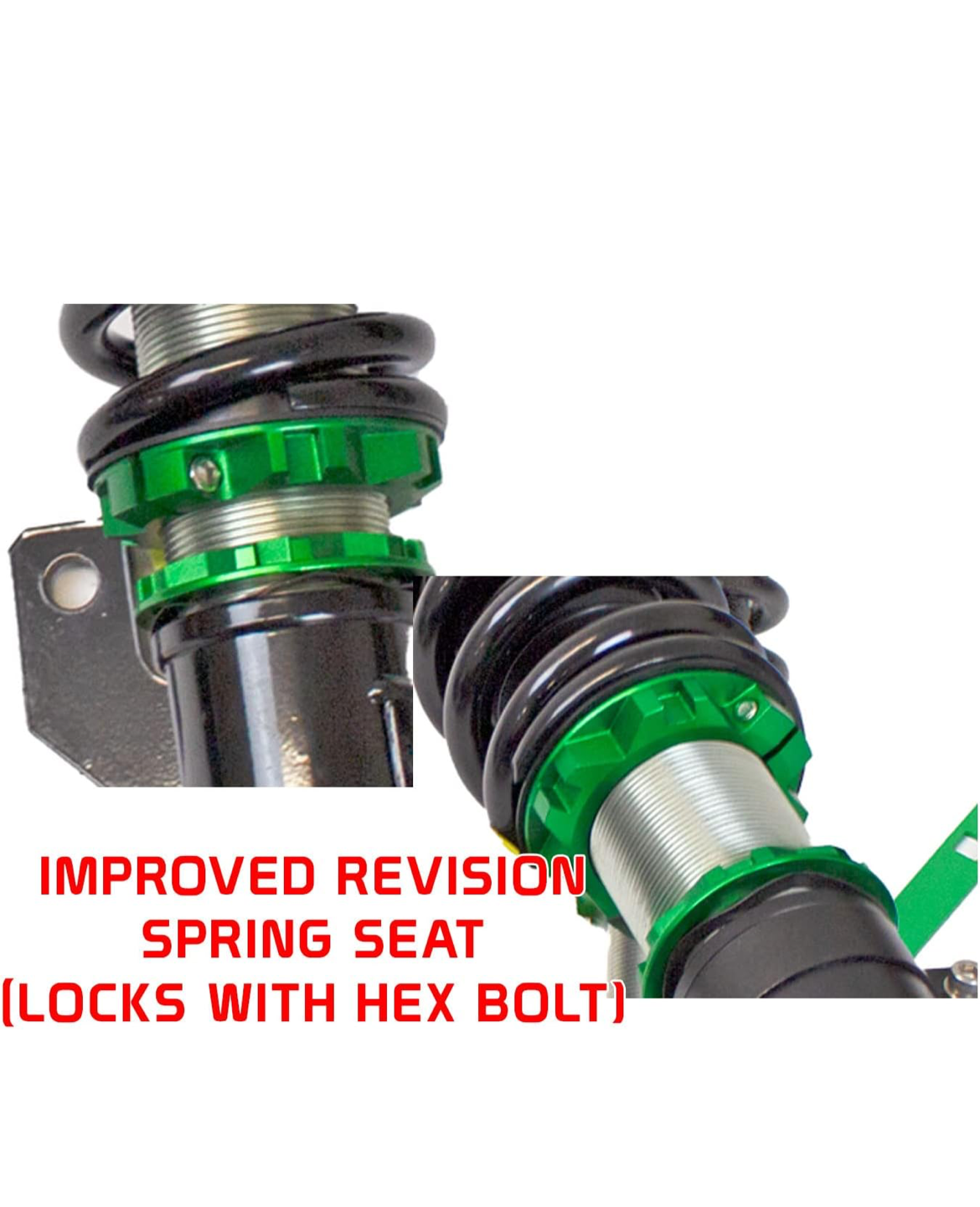 Rev9 R9-HS2-031_2 Hyper-Street II Coilover Suspension Lowering Kit, Mono-Tube Shock w/ 32 Click Rebound Setting, Full Length Adjustable, compatible with Ford Fiesta 2012-19