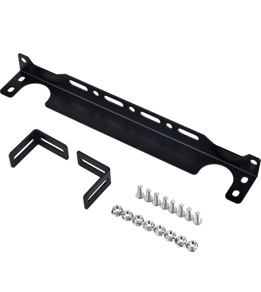 EVIL ENERGY Oil Cooler Mounting Bracket Kit 330mm / 13 inch Aluminum Alloy Black (Only Fit for British-Style Oil Cooler)