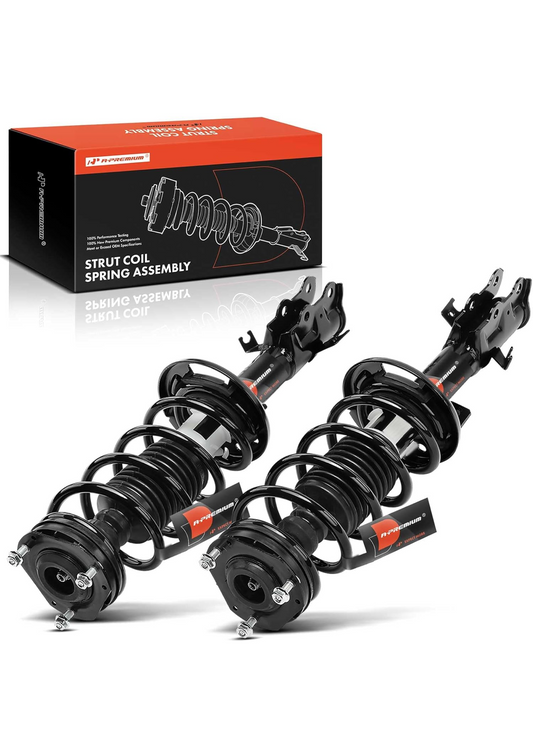 A-Premium Front Pair (2) Complete Strut & Coil Spring Assembly Compatible with Ford Fiesta 2014 2015 2016 2017 2018, Driver and Passenger Side