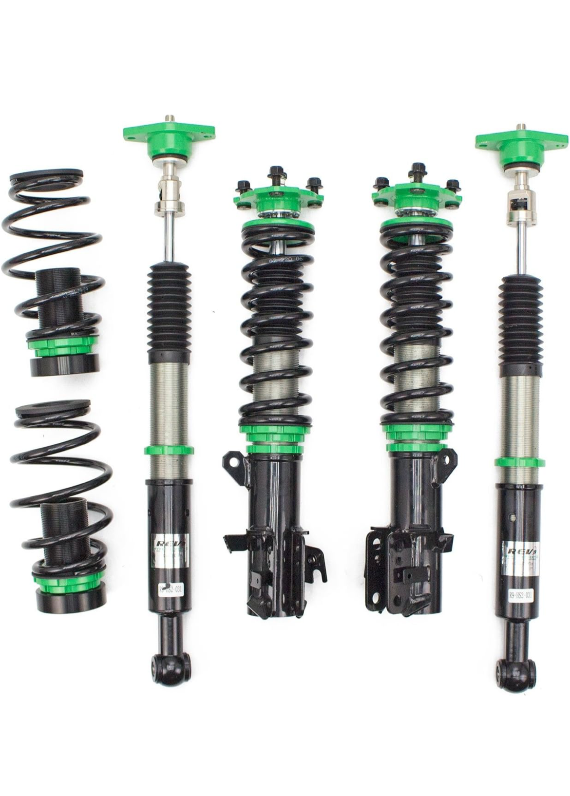 Rev9 R9-HS2-031_2 Hyper-Street II Coilover Suspension Lowering Kit, Mono-Tube Shock w/ 32 Click Rebound Setting, Full Length Adjustable, compatible with Ford Fiesta 2012-19