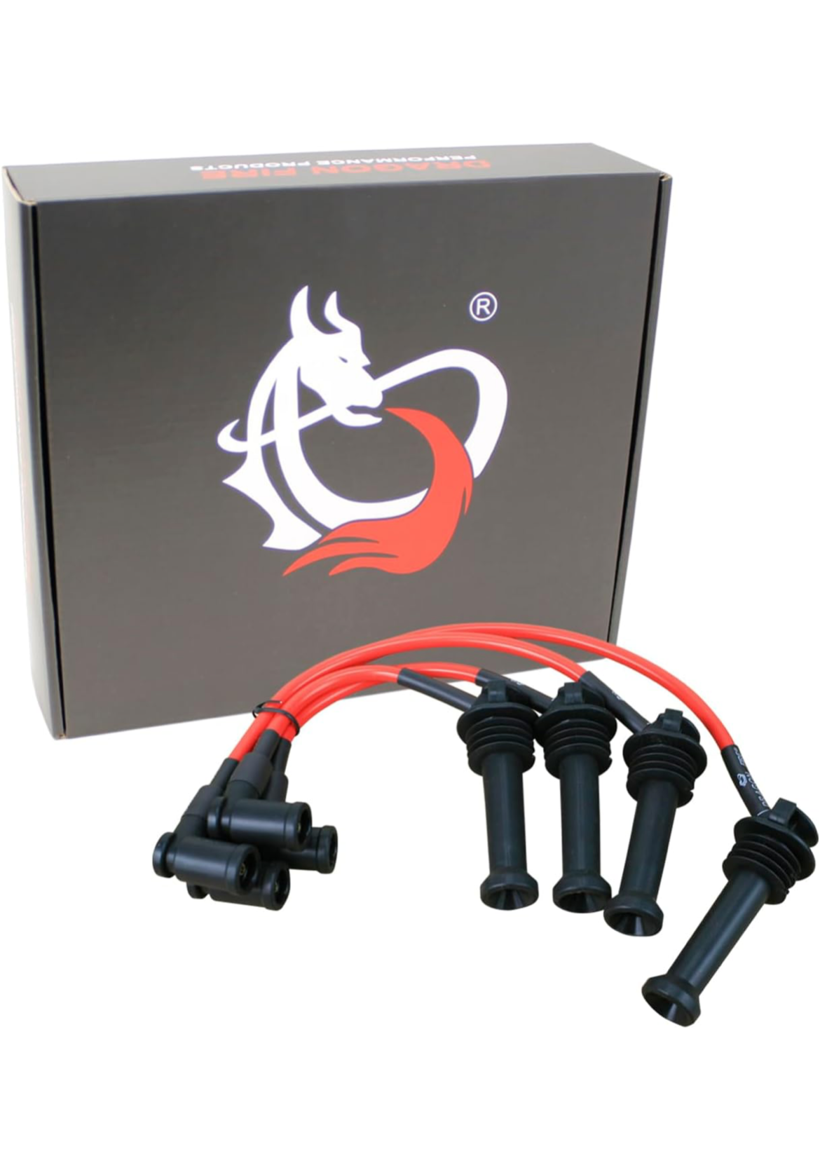 AIP Electronics Dragon FIRE Performance Street Series Direct Fit 8mm Low Ohm Spark Plug Wire Set Compatible with 2011-2019 Ford Fiesta 1.6L I4 Replaces BE8Z-12259-B WR6126 OEM Fit PWJ269