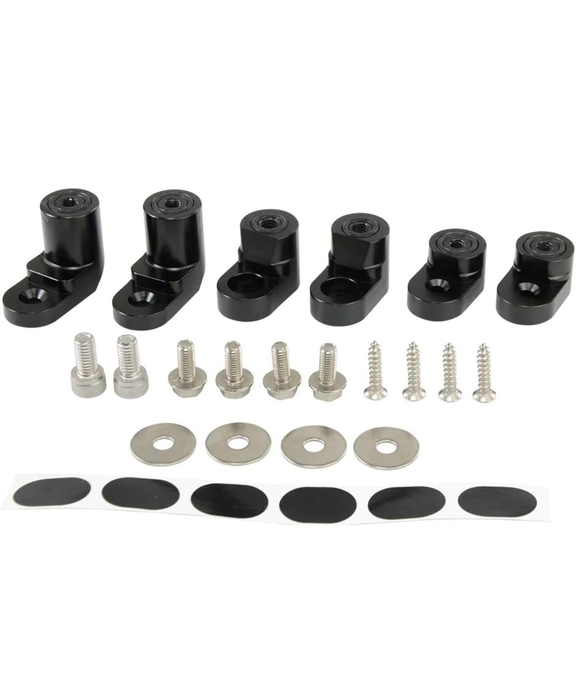 Rear Wing Spoiler Riser Extender Kit Bolt-on Type Compatible with 14-on Ford Fiesta ST Black