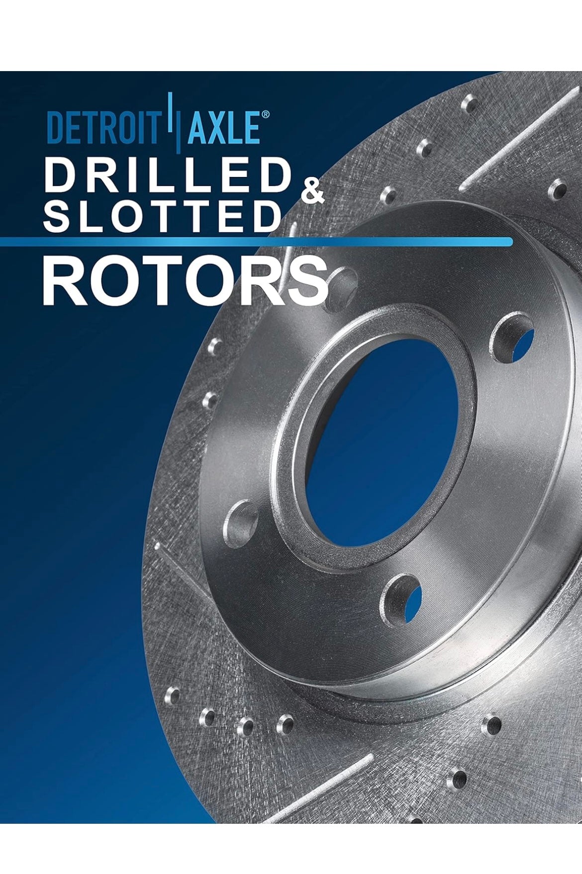 Detroit Axle - Front Brake Kit for 11-19 Ford Fiesta Drilled and Slotted Brake Rotors Ceramic Brakes Pads Replacement : 10.15" inch Front Rotors